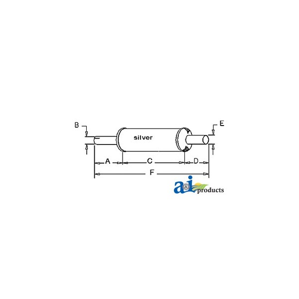 Muffler 35" x7.5" x7"